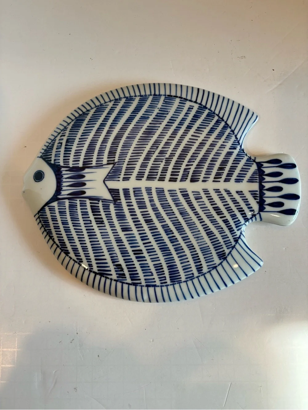 Fish Shaped Trivet Beautiful Blue and White High Quality Feet Protectors